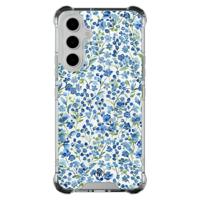 Samsung Galaxy A54 shockproof hoesje - Vintage blue floral