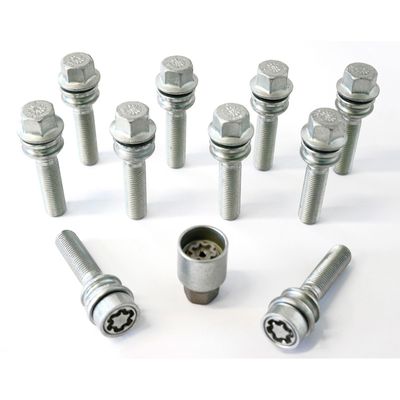 H&R Wielboutenset bolkonisch met bewegende ring R14 M14x1.50 - Lengte 43mm - 10 stuks (bv. Porsche, HR1454307SET