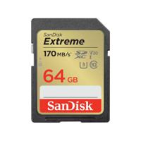 SanDisk SDXC Extreme 64GB 170/80 mb/s - V30 - Rescue Pro DL 1Y Micro SD-kaart Zwart SanDisk SDXC Extreme 64GB 170/80 mb/s - V30 - Rescue Pro DL 1Y Micro SD-kaart Zwart