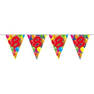 8 jaar ballonnen vlaggenlijn, 10 m