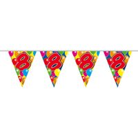 8 jaar ballonnen vlaggenlijn, 10 m