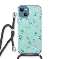 Small white flowers: iPhone 13 Transparant Hoesje met koord