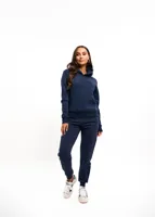 Malelions Essetial Hoodie Dames Donkerblauw - Maat L - Kleur: Donkerblauw | Soccerfanshop