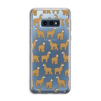 Alpacas: Samsung Galaxy S10e Transparant Hoesje