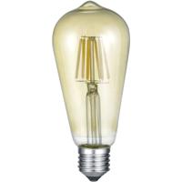 LED Lamp - Filament - Trion Kalon - E27 Fitting - 6W - Warm Wit 2700K - Amber - Aluminium - thumbnail