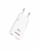 Swissten Swissten Snellader 30W Slim Design - USB-C & USB-A Poort