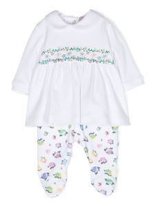 Chiara Ferragni Kids trousseau de naissance en coton à fleurs - Blanc