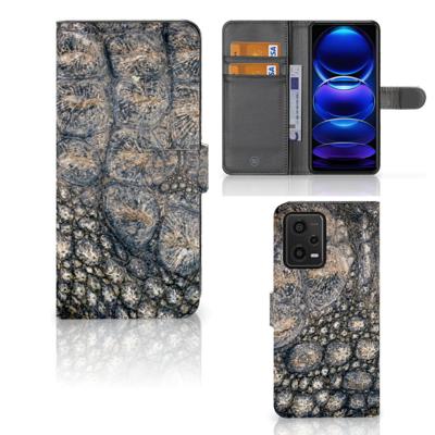 Xiaomi Redmi Note 12 5G | Poco X5 | Telefoonhoesje | Met pasjeshouder | Krokodillenprint