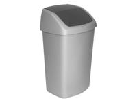 Curver afvalbak swing zilver/antrac. 15l