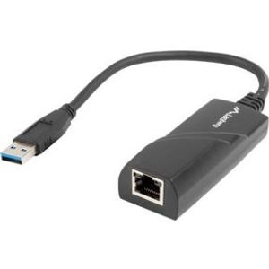 Lanberg NC-1000-01 tussenstuk voor kabels USB-A RJ-45 Zwart