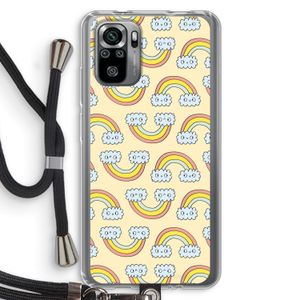 Regenboog: Xiaomi Redmi Note 10S Transparant Hoesje met koord