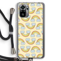 Regenboog: Xiaomi Redmi Note 10S Transparant Hoesje met koord