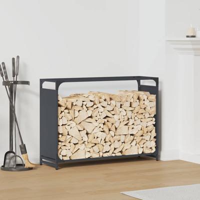 Brandhoutrek 90x28x65 cm koudgewalst staal antracietkleurig