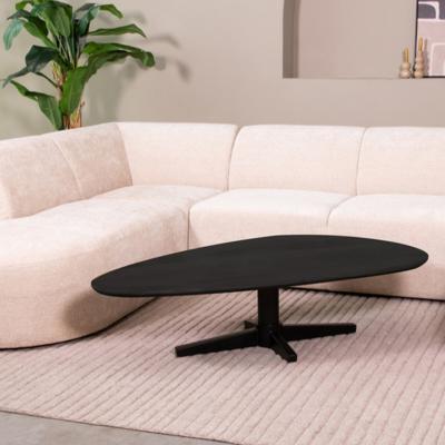 LABEL51 Organische Salontafel 'Rosie' Zwart Mangohout, 140 x 75cm