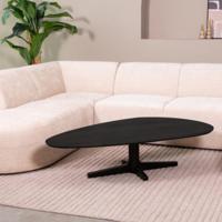 LABEL51 Organische Salontafel 'Rosie' Zwart Mangohout, 140 x 75cm