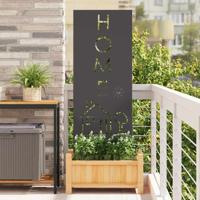 Tuin decoratief paneel Zwart 50 x 140 cm Koudgewalst staal