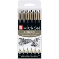 Set Viltstiften Talens Sakura Pigma Micron Fineliner Zwart