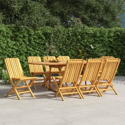 Tuinstoelen 8 st inklapbaar 47x47x89 cm massief teakhout