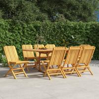 Tuinstoelen 8 st inklapbaar 47x47x89 cm massief teakhout