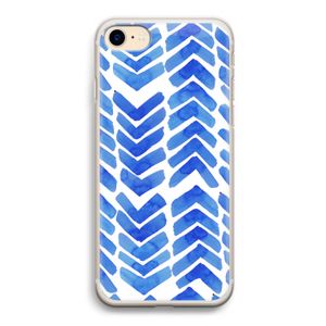 Blauwe pijlen: iPhone 7 Transparant Hoesje