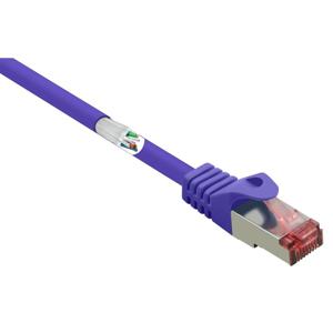 Renkforce RF-4724920 RJ45 Netwerkkabel, patchkabel CAT 6 S/FTP 2.00 m Violet Snagless, Vergulde steekcontacten, Vlambestendig 1 stuk(s)