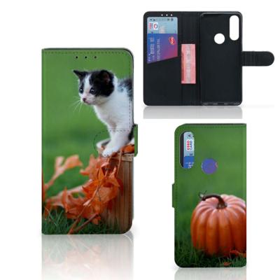 Alcatel 1S 2020 | Telefoonhoesje | Met pasjeshouder | Kitten