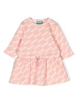 Kenzo Kids robe évasée à logo imprimé - Rose