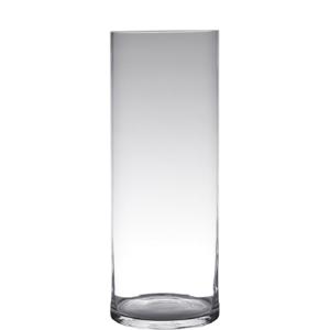 Hakbijl Glass cilinder Bloemenvaas - glas - transparant - D19 x H50 cm - Bloemen/takken/boeketten