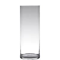 Hakbijl Glass cilinder Bloemenvaas - glas - transparant - D19 x H50 cm - Bloemen/takken/boeketten