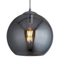 Searchlight Glazen hanglamp Balls Ø 25cm chroom met smoke glas 1621SM