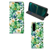 Sony Xperia 5 III Smart Cover Orchidee Groen - thumbnail