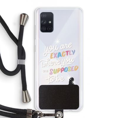 Right Place: Samsung Galaxy A71 Transparant Hoesje met koord