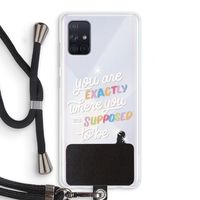 Right Place: Samsung Galaxy A71 Transparant Hoesje met koord