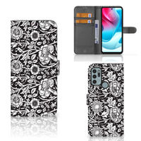 Motorola Moto G60s Hoesje Black Flowers