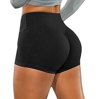 Dames Hardloopshorts Compressieshorts Sportbroek met telefoonzak Sneldrogend Hardlopen Joggen Opleiding Kleding Onderlichaam Effen Licht Blauw Zwart Roze Sport Sportkleding Rekbaar Normale pasvorm Lightinthebox - thumbnail