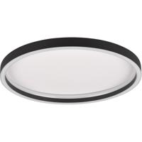 LED Plafondlamp Rond 20W Warm Wit 3000K - Mat Zwart Metaal