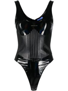 Mugler body à logo embossé - Noir