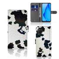 Huawei P40 Lite | Telefoonhoesje | Met pasjeshouder | Koeienvlekken