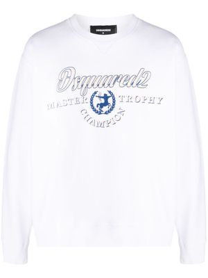 DSQUARED2 sweat en coton à logo imprimé - Blanc