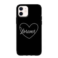 Forever heart black: iPhone 12 mini Tough Case
