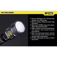 NiteCore NITNFD25 Diffusor EC1, EC2, EA1, EA2, MT2C, P12, SRT3, SRT5 en zaklampen met een Ø 25 mm