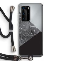 Combinatie marmer: Huawei P40 Pro Transparant Hoesje met koord