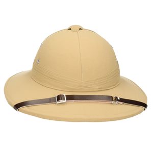 Tropenhelm - safari helmhoed - lichtbruin - volwassenen - verkleed hoeden   -