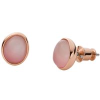 Skagen SKJ1468791 Oorknoppen Agnethe staal-glas-parelmoer rosekleurig-roze - thumbnail