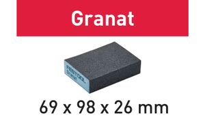 Festool Accessoires Schuurblok Granat |  69x98x26 | 120 GR/6 - 201082