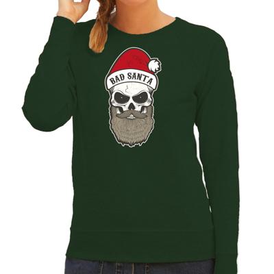 Bad Santa foute Kersttrui - sweater - groen - voor dames - Kerstkleding