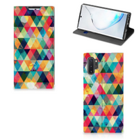 Samsung Galaxy Note 10 Plus Hoesje met Magneet Geruit - thumbnail