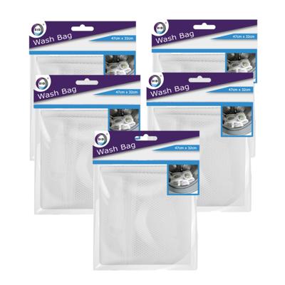 5x stuks Waszak - wit - voor delicaat wasgoed - 47 x 32 cm