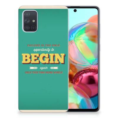 Samsung Galaxy A71 | Siliconen hoesje | met naam Quote Begin Samsung Galaxy A71 | Siliconen hoesje | met naam Quote Begin