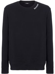 Balmain sweat en coton biologique à logo brodé - Noir